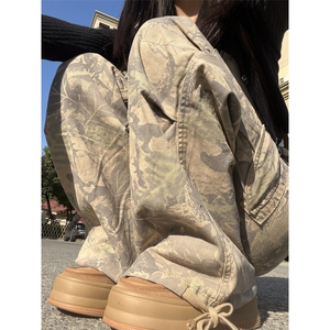 【有货】美式复古迷彩工装裤男女降落伞兵裤子高街MCK01LL-特P55图片