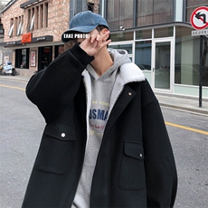 TP98N58毛呢羊羔毛棉服加绒加厚OVERSIZE韩版宽松上衣外套，男装棉衣，电商A170
