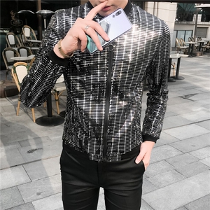2021夏季新款男士个性时尚防晒衣夜店发型师夹克社会外套A95-P60图片