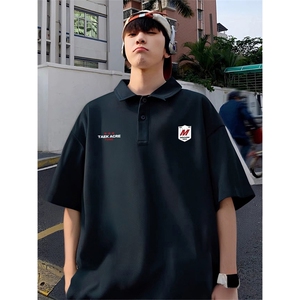 抖音得物供货 现货网眼透气翻领T恤美式宽松潮牌短袖POLO衫 APL12图片