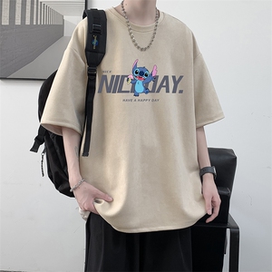 麂皮绒短袖t恤男大码半袖男 JD82173-P25图片