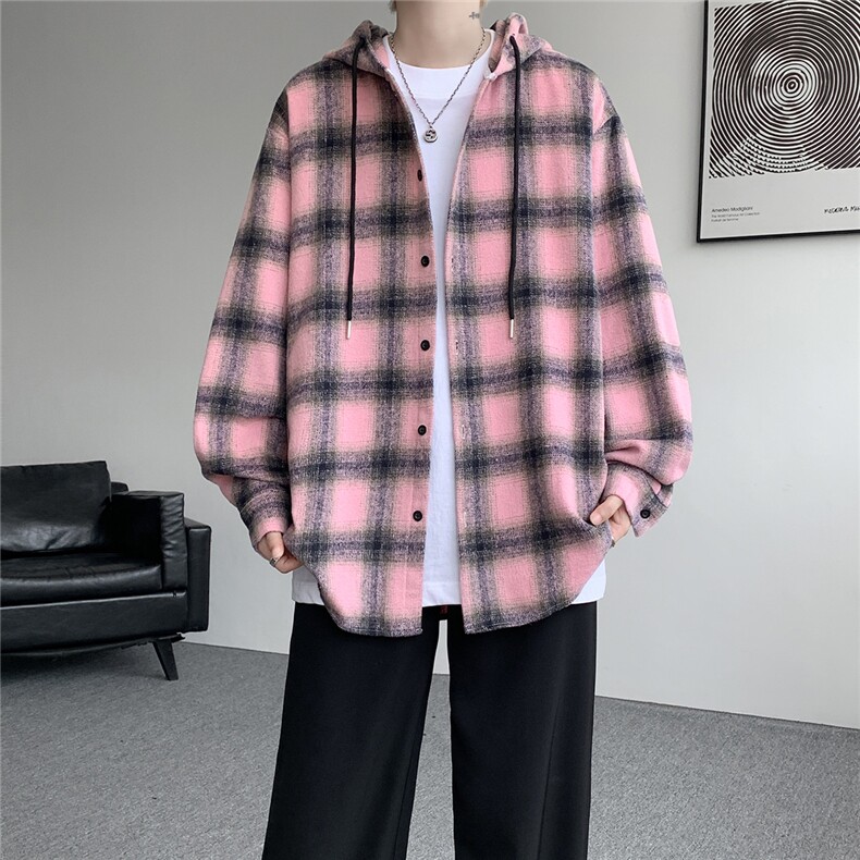 深度库存CS7139-P40特加绒P53特磨毛中性厚款连帽衬衫外套，男装衬衫，电商D232