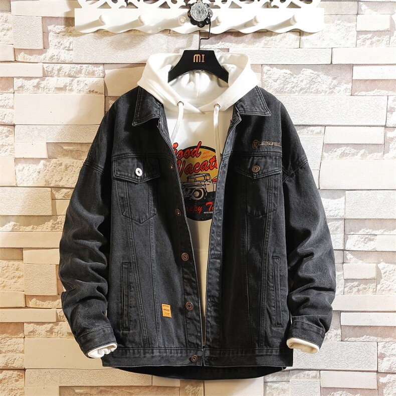 2025秋季新款牛仔外套男士夹克牛仔衣蓝色M-5XL6630-P65，男装工装外套，电商B223（原星座515-1）