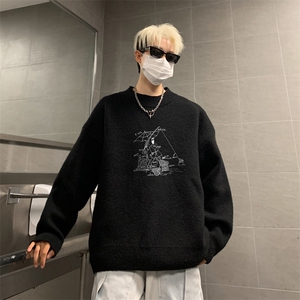 高质量！秋冬季半高领毛衣男士加绒加厚线衣针织衫男DMY533-特P38图片