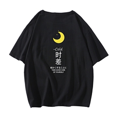 亚麻短袖t恤男大码五分袖男宽松七分袖白底YT26047-P30，男装T恤，电商A040A