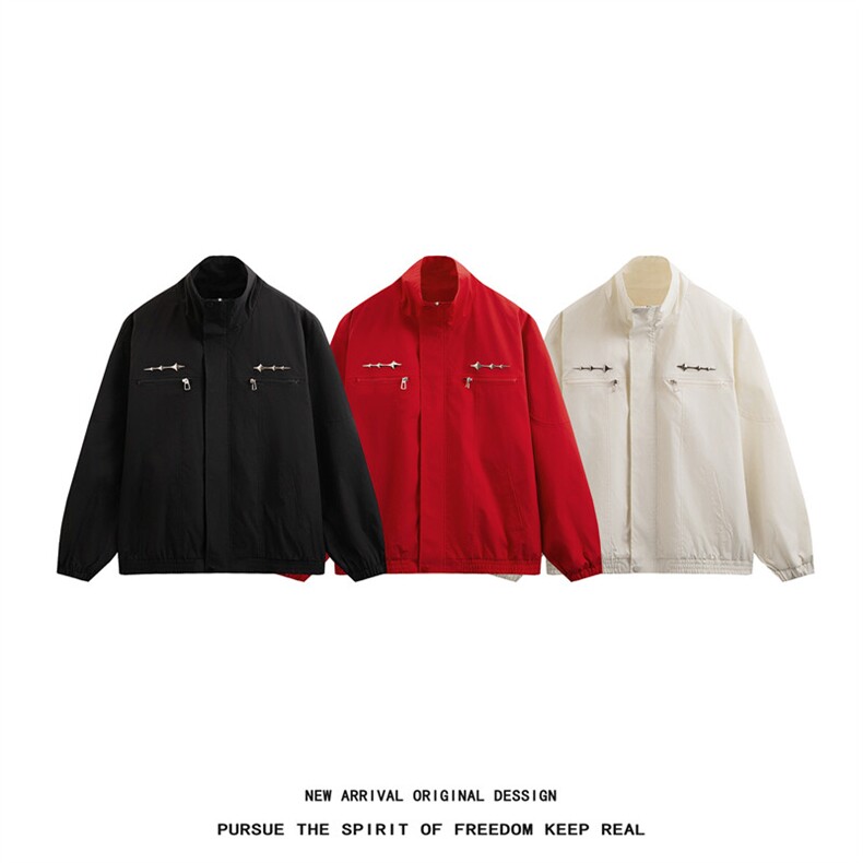 JK203/P65春装新款个性装饰立领夹克男潮流飞行员上衣外套图片