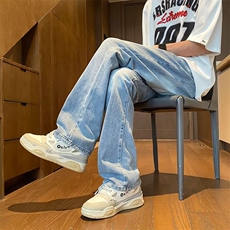 美式复古牛仔裤男秋季休闲裤子潮牌男生美式高街长裤百搭直筒裤潮，男装牛仔裤，星座218-1（原230）