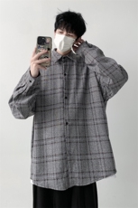 厚款长袖衬衫男格子衬衣KD622-P30，男装衬衫，电商D312