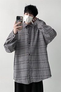 厚款长袖衬衫男格子衬衣KD622-P30图片