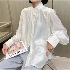 春款立领衬衫，女装衬衫，依纤