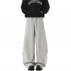 YK358特P42加绒48无影墙冬天加绒加厚褶皱弯刀卫裤休闲运动裤，男装休闲裤，电商A249