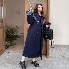 设计感提花云肩毛呢外套女2025秋冬新款复古宽松气质中长款呢大衣，女装毛呢外套，2C327