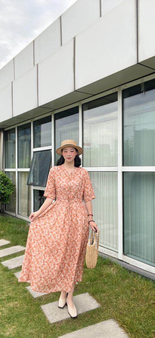 纯苎连衣裙小衫裤子裙子衬衣 时尚风 风淑女风休闲风，女装连衣裙，川哲