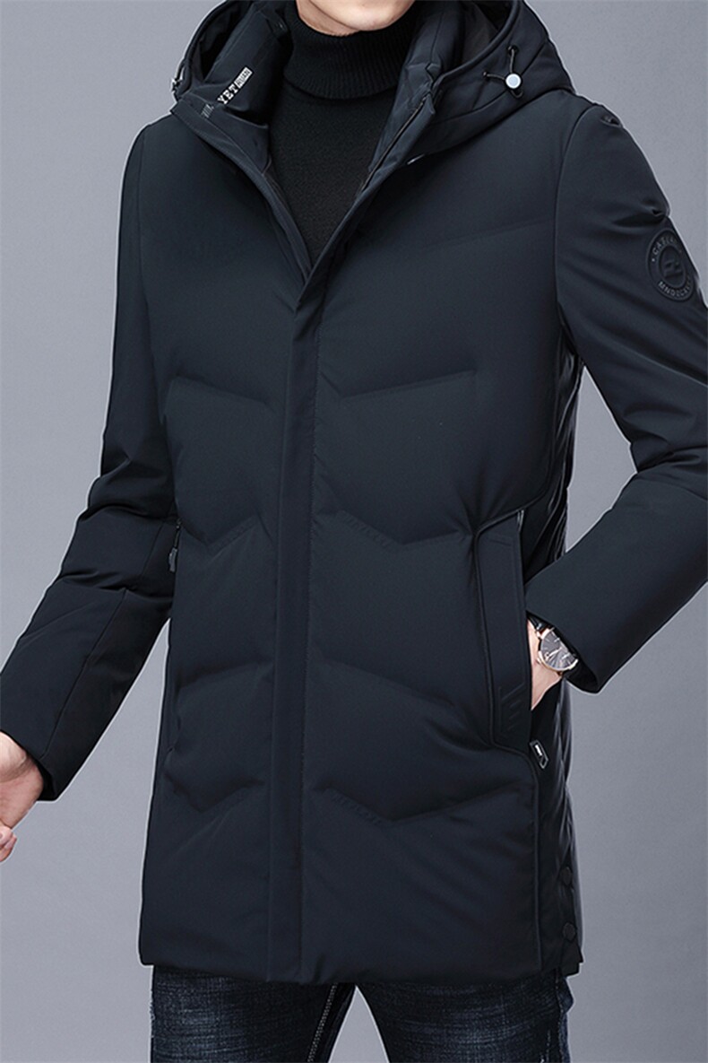 冬新款脱卸帽羽绒服中长款爸爸冬装休闲外套中年男SFT92998-P320，男装羽绒服，电商B212（原钱塘6029）