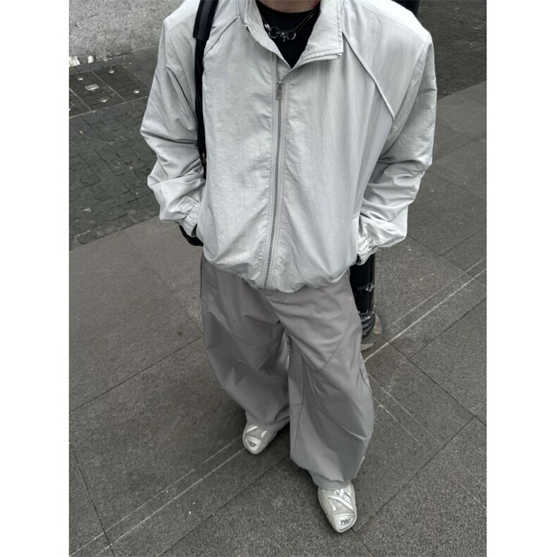 现货自制垫肩三防面料cleanfit外套子母带夹克男女，男装夹克，星座807