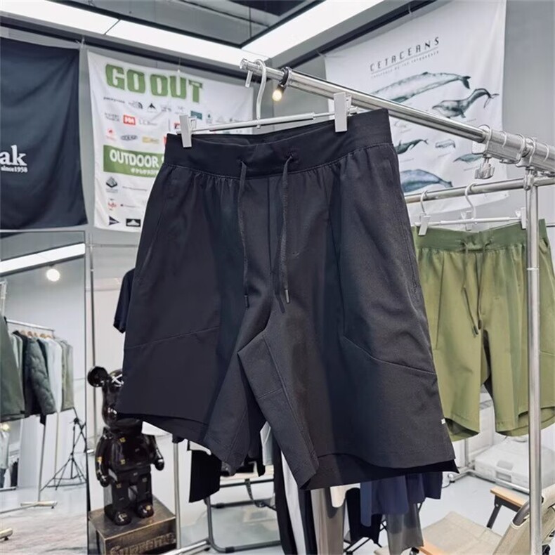 2025夏新品松紧腰宽松速干吸湿透气直筒休闲裤五分裤男，男装牛仔裤，星座506A