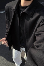 特批P42无差价25春港风假两件设计长袖衬衫外套男宽松外套C5463，男装衬衫，电商A001-1