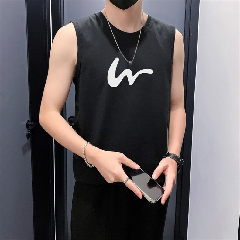 BX121P2539男士运动休闲背心个性印花夏季无袖T恤M-3XL,男装背心/马甲,电商B340