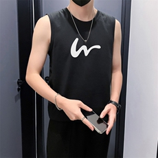 BX121P2539男士运动休闲背心个性印花夏季无袖T恤M-3XL，男装背心/马甲，电商B340