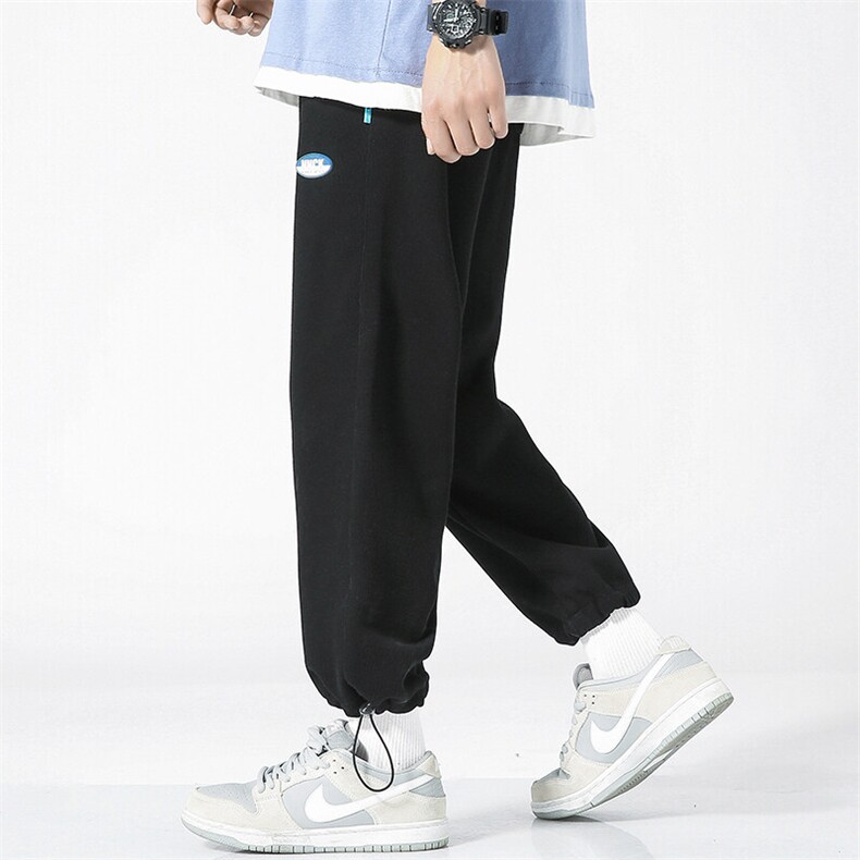 青少年大码休闲呢宽松潮流卫裤学生百搭束脚九分裤男K9170P35,男装休闲裤,电商B226-2（原B217-2）