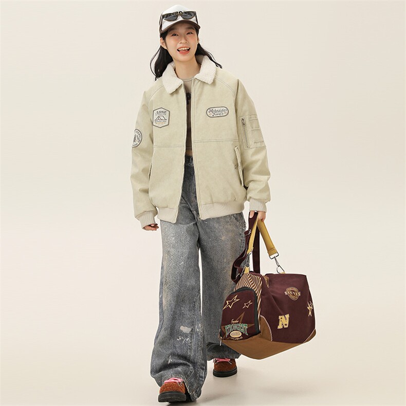 2025冬季新款男装日系潮牌纯色宽松休闲棉服加厚外套MY386-F172,男装棉衣,电商A101（原外27）