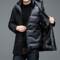 AH22122钱塘2020-3新款男士连帽时尚休闲羽绒服外套一衣三穿P240，男装羽绒服，钱塘207-3