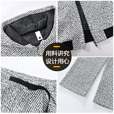 主推满天星连帽开衫卫衣外套直筒裤套装两件套TZ2568M-5XL，男装休闲套装，星座210-1