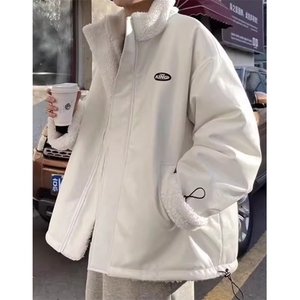 羊羔绒棉衣男冬季加厚保暖立领棉服外套两面穿棉袄面包服 M8005图片