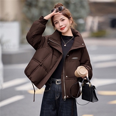 时尚立领短款白鸭绒羽绒服女2025冬季新款洋气减龄羽绒外套上衣，女装羽绒服，余墨