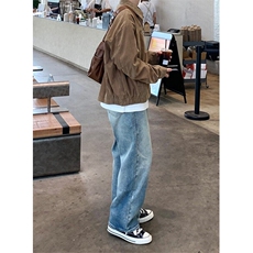 水洗蓝色直筒宽松牛仔裤夏季男新款长裤子休闲百搭简约NZ111，男装牛仔裤，星座1116A（原606A-3）