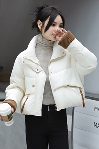 现货可推2025冬季新款韩版短款白鸭绒气质减龄短款羽绒外套女图片