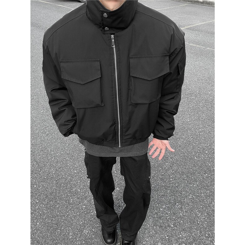 2026冬装飞行员夹克棉服厚外套男装冬季宽松立领棉衣S378特95图片