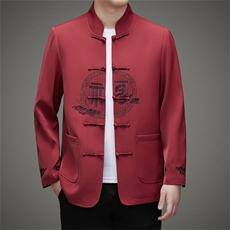 春秋风唐装盘扣外套MJ5801-单上衣P115套装P170三件套P240，男装休闲套装，星座1105-3