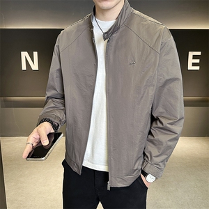 立领男夹克2025秋款店主风纯色休闲上衣男外套潮B317/7288/P115图片