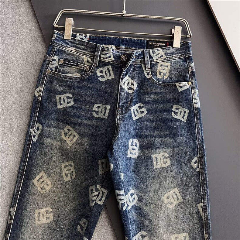 1506/QL9960/P57美式高街潮牌提花牛仔裤,男装牛仔裤,星座1506