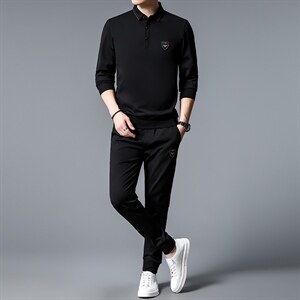 S30733-2钱塘2020-2时尚休闲百搭简约中青年男士长袖套装P132图片
