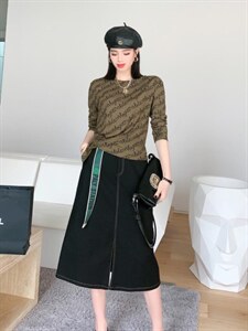 秋季新品牛仔套裙M-XXL图片