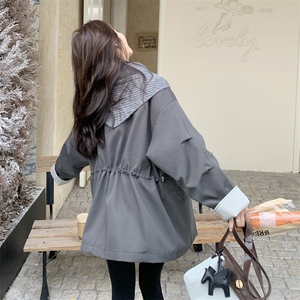 新标90白鸭绒风衣立领中长款外搭披肩羽绒服2C215-P315-K385图片