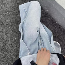 美式水洗牛仔裤男潮牌高街ins小众设计感裤子N2231P40，男装牛仔裤，星座1116-2