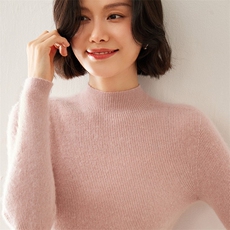 秋冬新款高领女修身显瘦长袖针织打底衫，女装羊毛衫，七柒羊绒