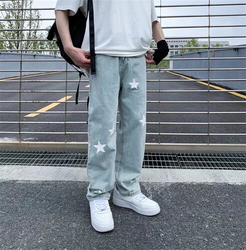 牛仔裤直脚潮流春季气质宽松直筒潮青春流行长裤NV105P40，男装牛仔裤，星座1116-2