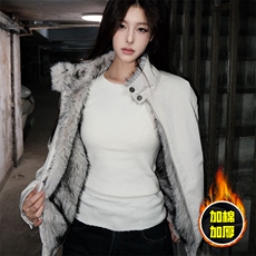 现货高品质美式高街重磅狼王座山雕毛毛领棉衣男女加厚棉服冬外套，男装棉衣，电商A486-1