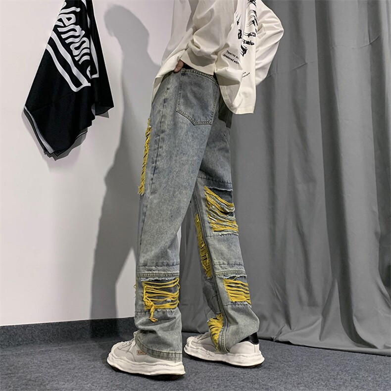 B221新景数据好2023秋装美式ins高街小众牛仔裤LK22039-P65控88,男装牛仔裤,电商B221