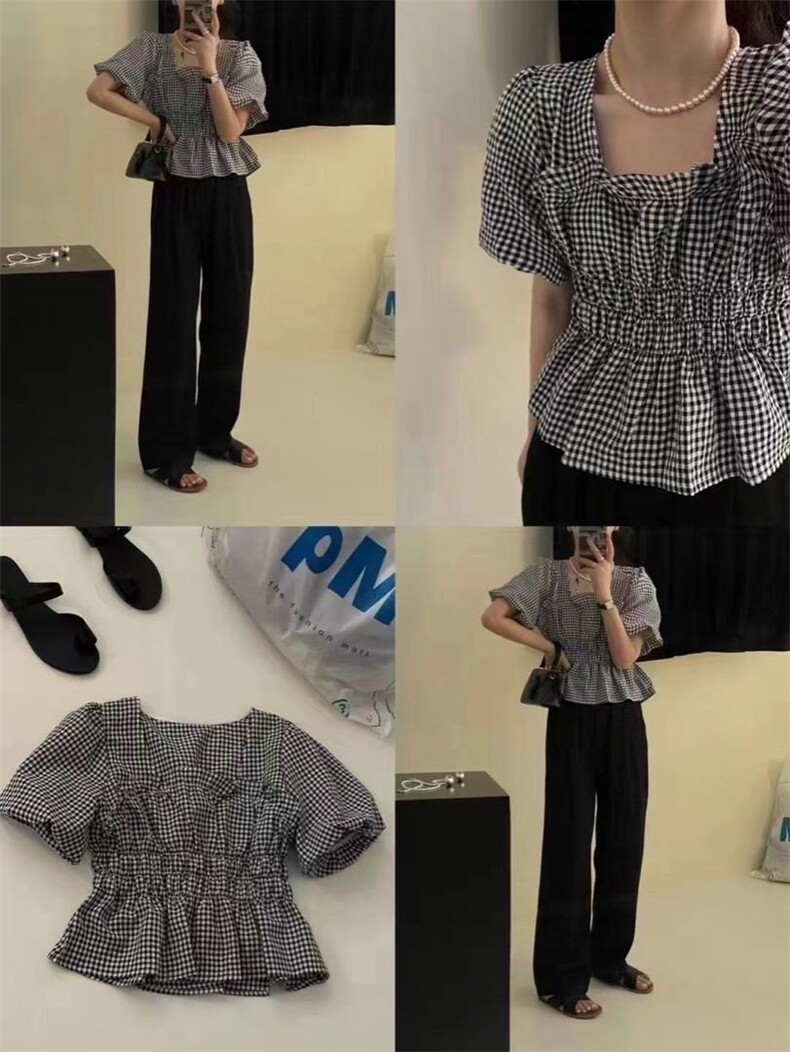 2022新款收腰短袖小衫，其它，泰靡(1F)