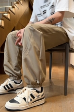 量大优供视频激光打孔速干冰丝束脚裤男XH67-特P30，男装休闲裤，电商B367