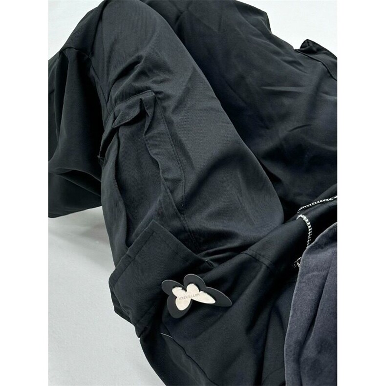 高街腰带蝴蝶工装裤男女宽松休闲直筒阔腿拖地个性裤子MK327P50,男装工装外套,星座1013-5