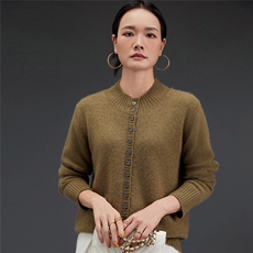 2025新款女士多扣时尚舒适百搭，女装羊绒衫，鑫萬耀羊绒