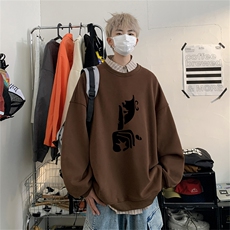 特P25控48秋冬新款男士圆领卫衣宽松休闲日常百搭上衣WQ2427，男装卫衣，电商B370