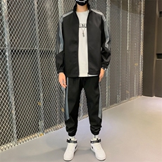 现货主推秋冬休闲运动套装男新款棒球领开衫款运动潮男D02P70，男装夹克，电商B226-2（原B217-2）