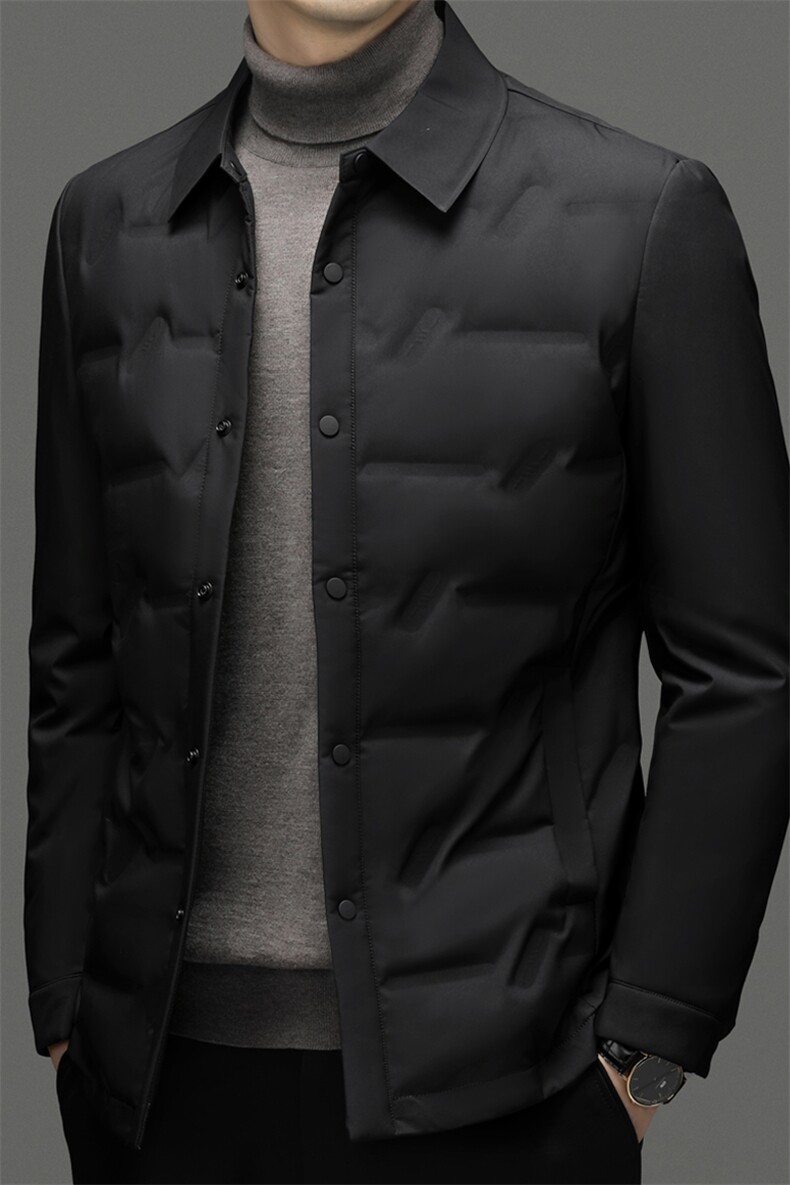 CSYR98203钱塘2020-2冬季厚款商务休闲翻领中年男士羽绒服P185,男装羽绒服,钱塘207-2